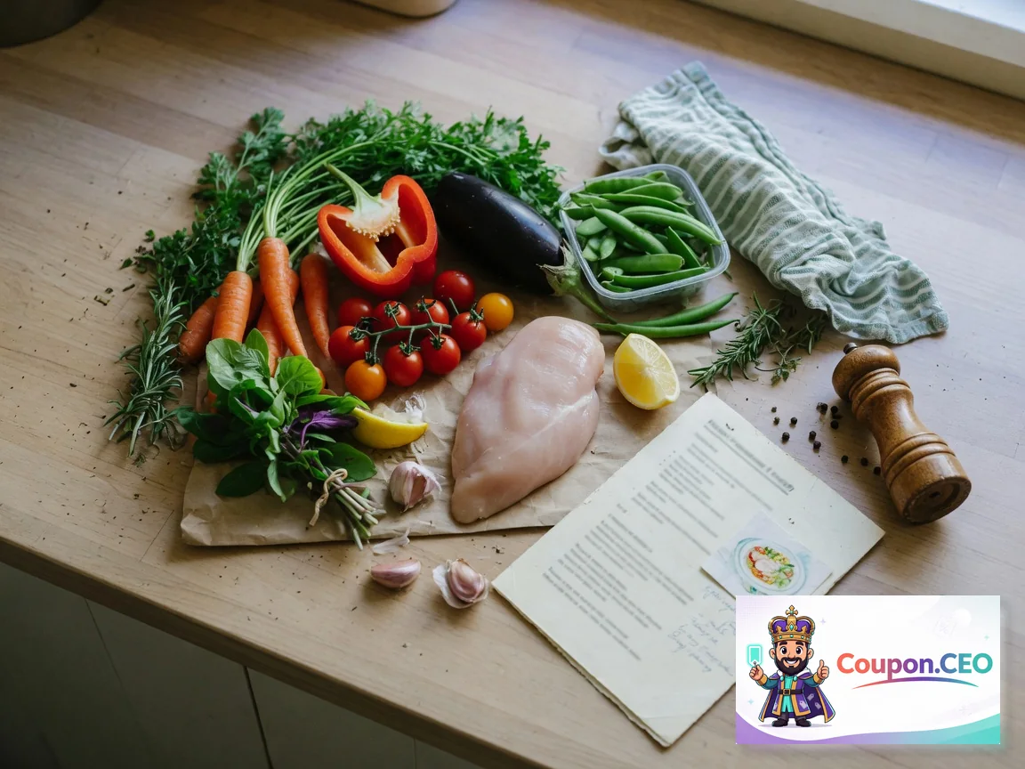 HelloFresh logo with recipe cards, ingredient bags, global map of countries served and Australian delivery box